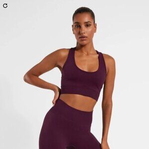 Koral Daisy Seamless Sports Bra in Eggplant– Size XS – NWT
